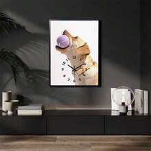 1 pieza Reloj de pared cuadrado atenuado con marco de aleación de aluminio personalizado, personalice su foto, regalo para familia, parejas y mascotas - Multicolor - Ver 2