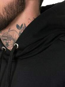 Blouse And Pants Set Cold Kangaroo Sweatshirt Coat Shelter Kit Men's Sweatshirt Premium Winter Fashion - 黑色 - 查看 4