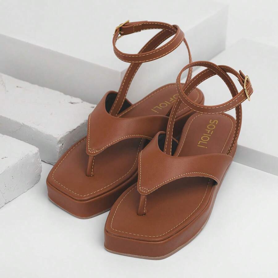 Women Platforms & Wedge Sandals - Camel - Ver 1