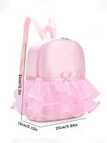 Customizable Personalized Backpack, Embroidered Craftsmanship, Ballet Dance Bag, Women's Storage Bag, Dance Backpack, Pink, Modern Style - Pink - View 3