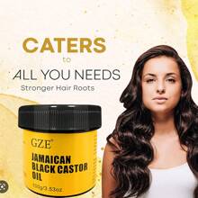 GZE 牙买加黑蓖麻油 - 纯冷压提取物，促进头发浓密和头皮健康 - 强健头发，滋润和滋养头皮，帮助实现浓密强韧的秀发。 - 薑色 - 查看 6