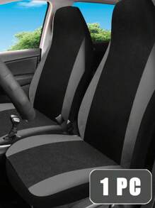 1pc/2pcs Colorful Splice Front Car Seat Cover, Four Seasons Universal Car Seat Cushion Elastic Mesh Whole Piece Covers, Ultra-Thin Breathable Car Seat Pad