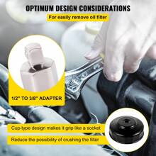 Oil Filter Socket Set 14 Pcs Oil Filter Wrench Set Sturdy Steel Oil Filter Socket 38 Oil Filter Socket Low Profile Oil Filter Socket Set For Easy Access Oil Filter Wrench Cap Set With Ca