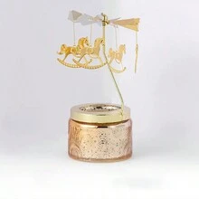 1pc CITTA Automatic Rotation Smokeless Aroma Candle, Romantic Fragrance Candle Carousel, Delicate Floating Carved Decoration For Home Use, Long-Lasting Fragrance, Interesting Aroma Candle Lamp For Home Party, Gift For Girlfriend - 85g - View 7