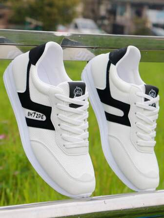 BHZPE 男士轻便运动鞋，透气网眼鞋，舒适休闲网面跑鞋，2024 年春秋季，潮流鞋