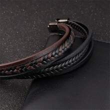 1 pieza Pulsera de accesorio con estilo vintage marrón para hombre