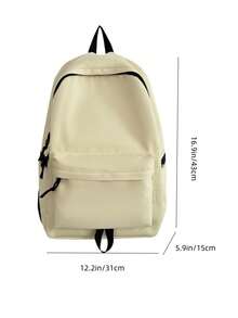 Large Capacity Waterproof Vintage School Backpack For High School & College Students, Commuting & Travel - Yellow - View 4
