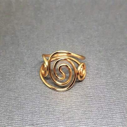 1pc Unique Hollow Spiral Metal Ring, Suitable For Daily Wear, Elegant Gift For Friends