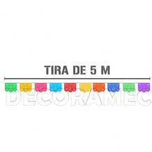 DECORAMEC PAPER CRAFT Papel Picado Enramada Destellos Tira de Plastico Picado DECORAMEC decoracion para toda ocasion - Multicolor - Ver 3