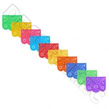 DECORAMEC PAPER CRAFT Papel Picado Enramada Destellos Tira de Plastico Picado DECORAMEC decoracion para toda ocasion - Multicolor - Ver 5