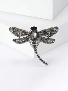 1Pc Fashion Rhinestone Dragonfly Brooch Insect Pin Suitable For Daily Wear By Women - Green - View 14