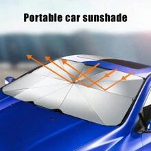1 pieza Parasol plegable para parabrisas de automóvil, cubierta de visera solar frontal del automóvil con protección UV