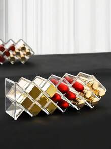 1pc Lipstick Storage Box, Transparent Cosmetic Organizer With 16 Slots, Countertop Vanity And Desk Organizer, Gift For Mother, Classmates, Teachers, Women And Girls - Clear - View 5