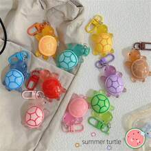1 pièce Porte-clés lumineux et coloré en forme de tortue de mer, pendentif de sac pour amis et couples, accessoires de voiture, breloque de sac, accessoires de sac avec porte-badge, idées de cadeaux de Noël gothiques mignons Y2K pour l'école
