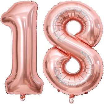 2 pezzi Set palloncini in oro rosa, 40 pollici, per decorazioni di compleanno, matrimonio, laurea, festa di anniversario, Natale