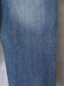 CHUEKITOS. Jeans para bebé corte  vaquero, deslavado y con bigotes con resorte ajustador en la cintura, cómodo y fresco - Lavado ligero - Ver 7