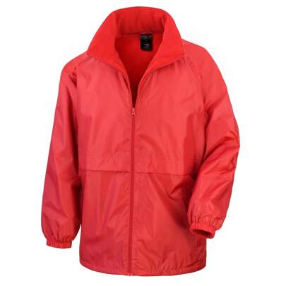 Result Mens Core Adult DWL Jacket (With Fold Away Hood) (Red)
