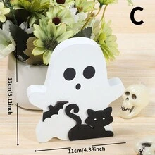 1pc Creative White Cute Ghost Decor For Halloween Home Ornament - Multicolor - View 7