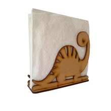 12 servilleteros dinosaurios fiesta infantil madera porta servilleta dinosaurio - Beis - Ver 2