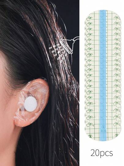 20 قطعة من ملصقات الأذن المقاومة للماء للاستخدام اليومي لمنع دخول الماء إلى الأذنين