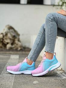 Women's Steel Toe Work Sneakers, Air Cushion Lightweight Comfortable Breathable, Puncture Proof, For Construction & Industrial Work - Baby Pink - View 3