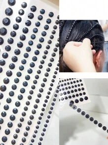 闪亮水钻和珍珠发饰头带，派对、拉丁音乐节的多功能 DIY（随机纸卡底座） - 彩色 - 查看 4