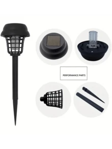 1 Đèn cỏ chạy bằng năng lượng mặt trời, Đèn trang trí sân vườn, Đèn lối đi, Đèn chống nước ngoài trời, Đèn đuổi muỗi trong nhà ngoài trời chạy bằng năng lượng mặt trời, Thích hợp để trang trí sân vườn, Cắm trại ngoài trời - Gói hai - phiên bản nhựa - Xem 10