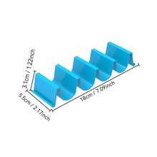 6pcs/12pcs/1pc Taco Holder Stand Set, Colorful Taco Tray Rack For Party, Premium Taco Bar Accessories Holds Up To 4 Tacos Each, Taco Plates Holder Dishwasher And Microwave Friendly