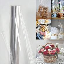 1000*54/2500*44cm 1件防尘透明鲜花包装纸防水塑料花束玻璃卷加厚水晶透明礼品、篮子、工艺品、零食、包装 - 彩色 - 查看 1