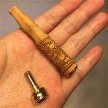 Handmade Wooden Smoking Pipe With Detachable Filters, Intricate Carved Design - Durable Wooden Pipe For Personal Use, Unique Gift For Friends And Family - Multicolor - View 5