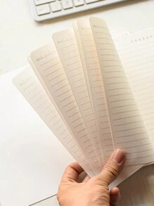 1 件 60 页 A5 可爱花卉图案螺旋笔记本，横线，加厚纸，随机设计 - 薄荷綠 - 查看 5