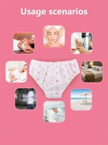 30 peças/conjunto de cuecas descartáveis para viagem pós-parto, cuecas descartáveis não tecidas, itens descartáveis para viagem, itens essenciais para hotéis, itens essenciais para atividades ao ar livre, itens para quarto, acessórios para viagem de praia, mini períodos, itens descartáveis para banheiro - Multicolorido - Ver 7