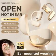 3D Surround Sound Open OWS Bluetooth Headset  Wireless Waterproof Earphones Intelligent Digital Display High Sound Quality - Màu Khaki - Xem 3