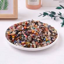 100g/Bag Natural Crystal Colorful Agate Tumbled Stone Crystal Gravels Healing Stone Fish Tank Garden Decorative Stone Divination Home Decoration - Colorful Gravel - View 6