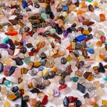 100g/Bag Natural Crystal Colorful Agate Tumbled Stone Crystal Gravels Healing Stone Fish Tank Garden Decorative Stone Divination Home Decoration - Colorful Gravel - View 2