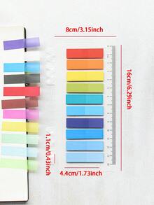1 Package Of 4 Types Of Sticky Note Index Stickers Total 800 Translucent Label Paper Student Stationery Stickers Office Supplies Classification Stickers Waterproof And Not Easy To Damage Four - Multicolor - View 6