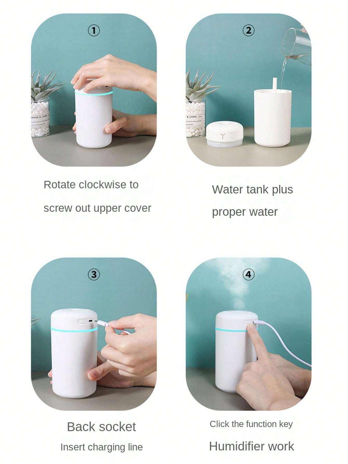Portable Car Humidifier Multi-Function Mini Humidifier Usb Ambient ...