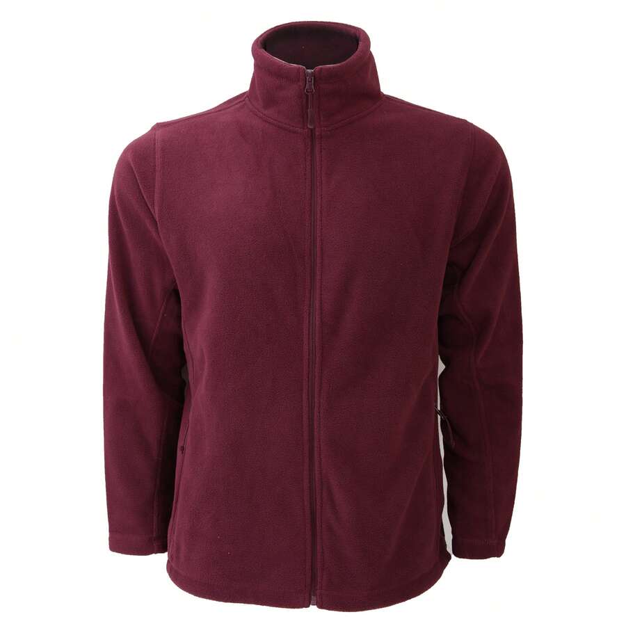 Russell Mens Full Zip Outdoor Fleece Jacket (Burgundy) - Burgundy - View 1