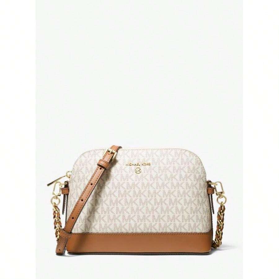 Michael Kors Michael_kors | Large Logo Dome Crossbody Bag - Vanilla/acorn - View 1