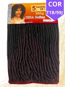 Nina Softex Original Dread Crochet Curly Hair Bundle 360 Grams 5 In 1 - Rose Red - View 2