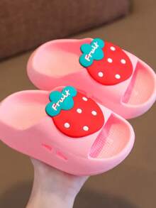 Cloud Flip Flop Fruit Slide Children's Youth Fashion Girl - Hồng - Xem 3