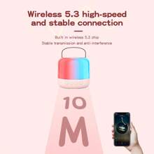 Y6 Creative Fashionable Gradient Effect Karaoke Pearlescent Bluetooth Speaker - Pearlescent White - View 7