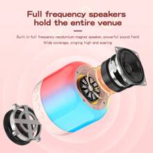 Y6 Creative Fashionable Gradient Effect Karaoke Pearlescent Bluetooth Speaker - Pearlescent White - View 3