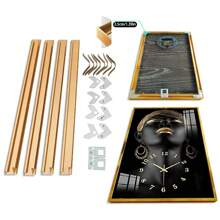 1 pieza Reloj de pared cuadrado atenuado con marco de aleación de aluminio personalizado, personalice su foto, regalo para familia, parejas y mascotas - Multicolor - Ver 5