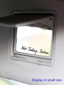 RandySticker Not Today Satan Mirror Decal, Cute Faith Vinyl Decal, Christian Car Mirror Decal, Car AccessoriesQuote Design Sticker,Stickers,Wall Decal, Vinyl Decal For Home Decorations,Spring Decoration Items Refresh Your Home,Rama Decoration Stickers Gifts Birthday Graduation - Black - View 6