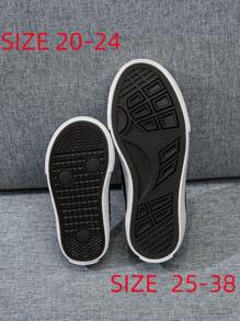 White Cloth Shoes Baby White Shoes Middle Sneakers Children's Canvas Shoes Spring And Autumn Korean Version Simple Boy And Girl Shoes Fashion Low-Top Casual Lace-Up Track Shoes Classic Low-Top Canvas Shoes  All Casual Sports Skateboard Children's Shoes