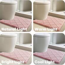 Pink Bathroom Rugs Set 5 Piece, Soft Non Slip Memory Foam Bath Mat, Machine Wash Bathroom Mat Set, Water Absorbent Bath Mats For Toilet And Floor (Pink) - 粉色 - 查看 3