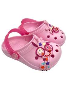Pink Giraffe Girl's Slipper Sandals - Màu Hồng baby - Xem 4