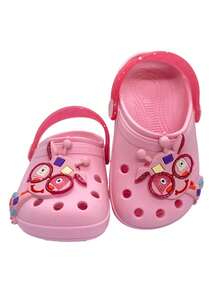 Pink Giraffe Girl's Slipper Sandals - Màu Hồng baby - Xem 1