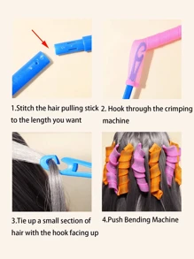 30 件 DIY 卷发器螺旋发型、卷发筒、无热卷发、卷发器、美发产品及配件，适用于理发沙龙美容旅行必需品